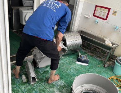 Vệ sinh máy giặt lồng ngang tại Bình Tân 